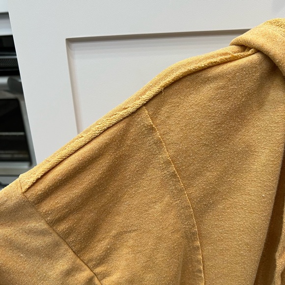 EASEL Camel Raw Hem/Seam Long Sleeve Hoodie Size S - Picture 6 of 10